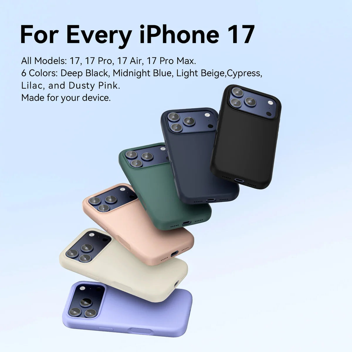 Funda Silicona iPhone 17 con MagSafe Vention 6 Colores