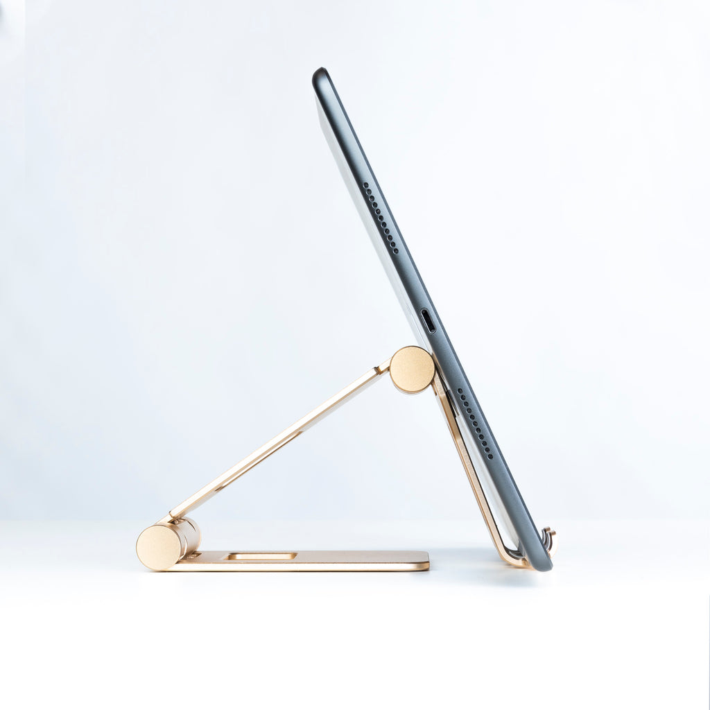 Soporte Ajustable de Sobremesa para Móvil y Tablet hasta 10” – Aluminio Antideslizant
