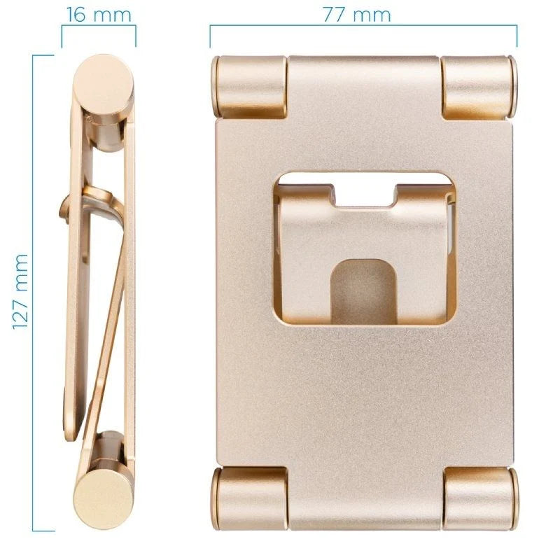 Soporte Ajustable de Sobremesa para Móvil y Tablet hasta 10” – Aluminio Antideslizant
