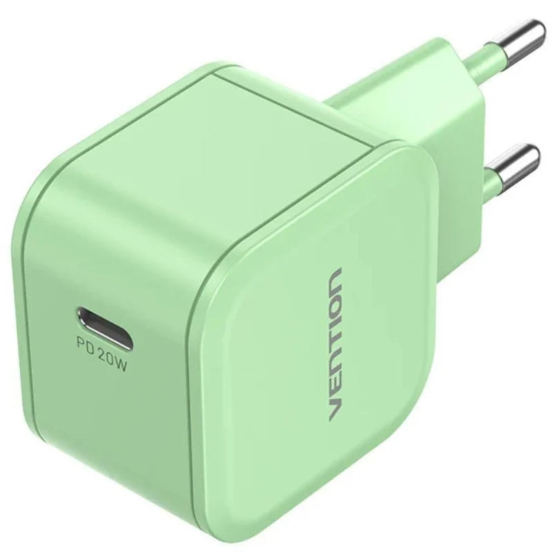 Cargador GaN 20W USB-C Vention | Compatible con Todos los Móviles