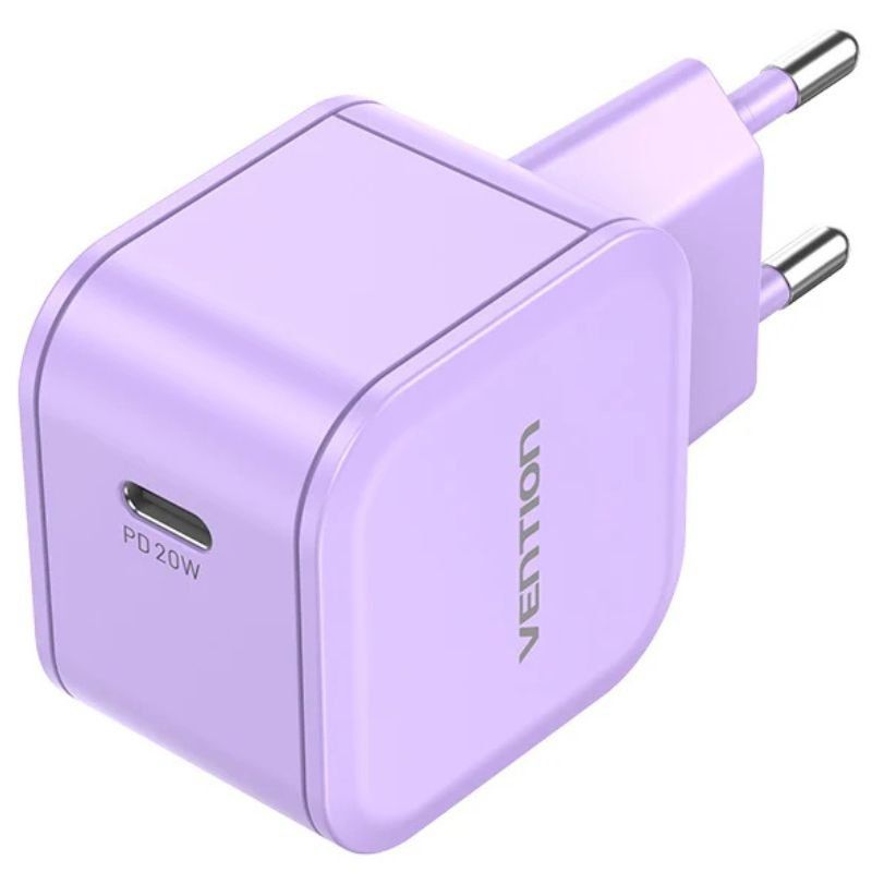 Cargador GaN 20W USB-C Vention | Compatible con Todos los Móviles